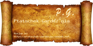 Ptatschek Gardénia névjegykártya